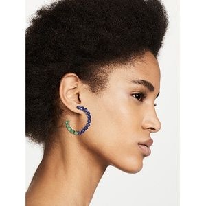 Sold Lele Sadoughi Stone Hoop Earrings